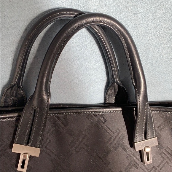 Tumi Bags Tumi Signature Collection Black Monogram Tote Poshmark